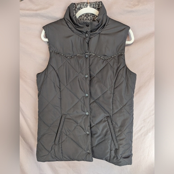 Roper size large reversible puffer vest western black rodeo - Picture 3 of 16